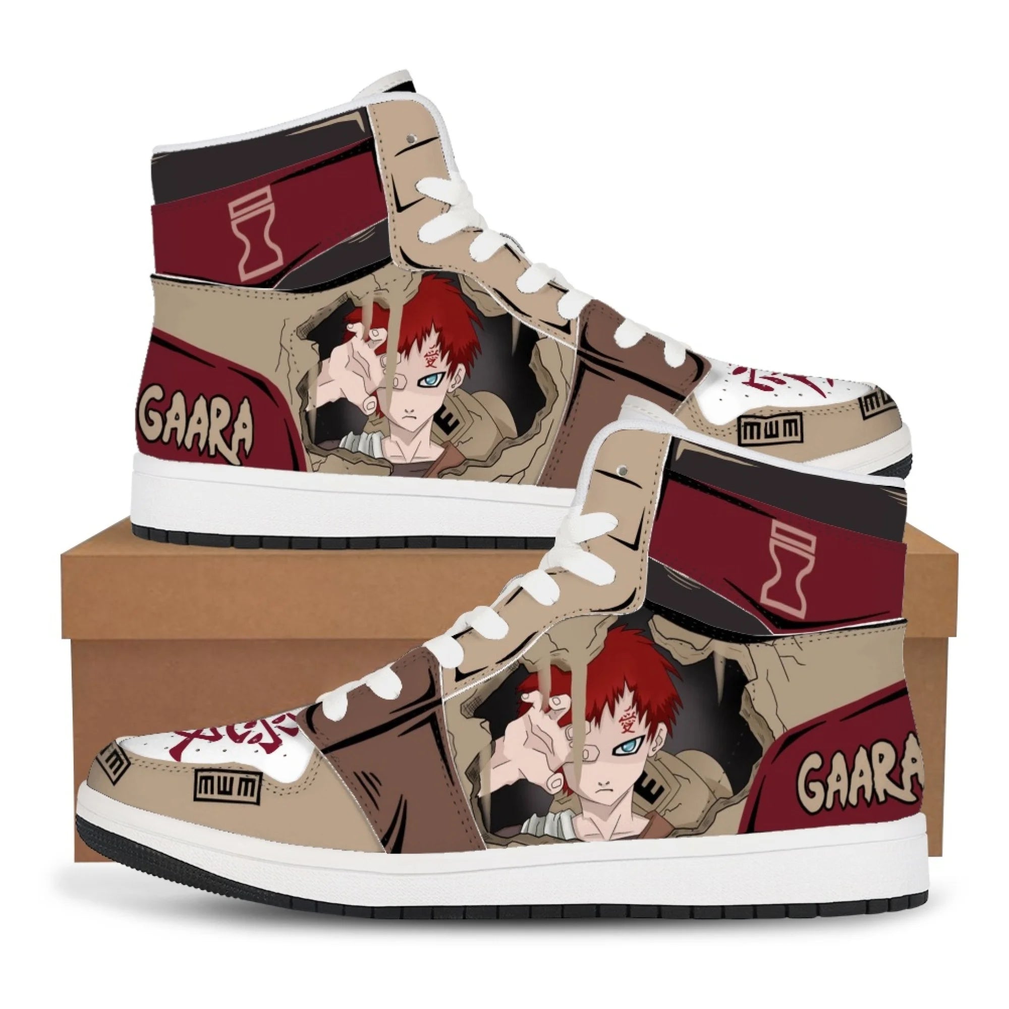 "AIR SHUKAKU 1" - (High Top) Gaara Naruto Anime Sneakers