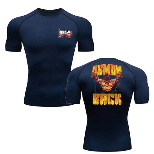 "DEMON BACK" - Yujiro - Baki Anime Gym Compression Fit T-Shirts | 4 Colors