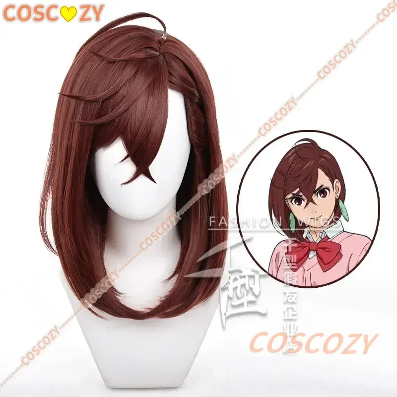 Momo Ayase Cosplay Costume Wig Anime Dandadan Sweater Skirt School Uniform Earrings Choker Socks Christmas Party for Girls Women