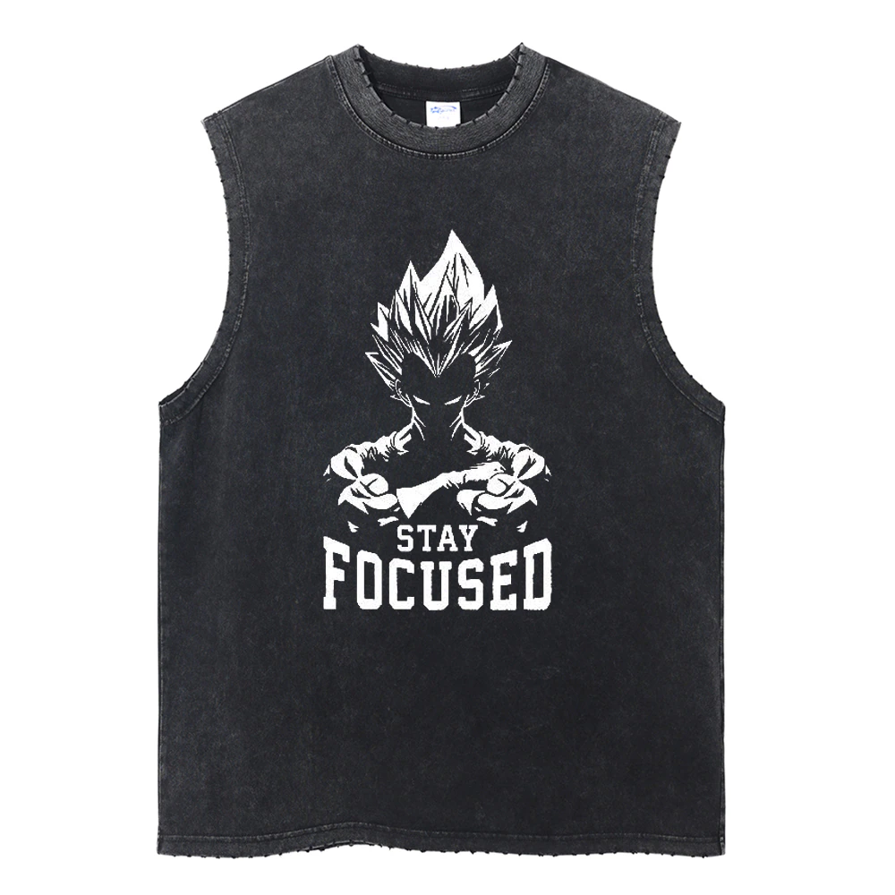 "Stay Focused" Vintage Washed Tank Top