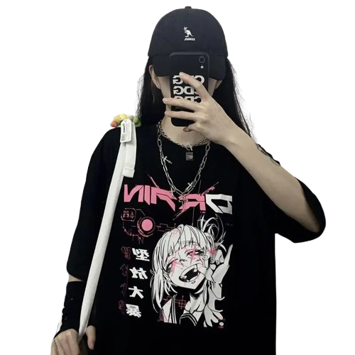 "GOTHIC" - My Hero Academia Anime Himiko Toga Oversized T-Shirts