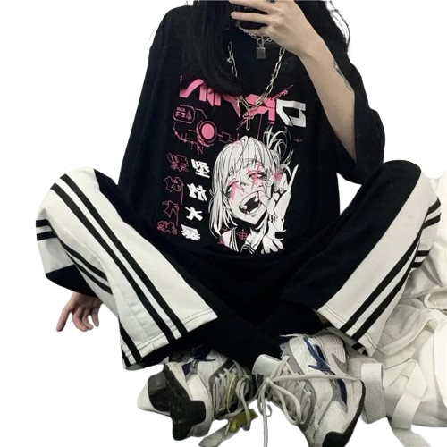 "GOTHIC" - My Hero Academia Anime Himiko Toga Oversized T-Shirts