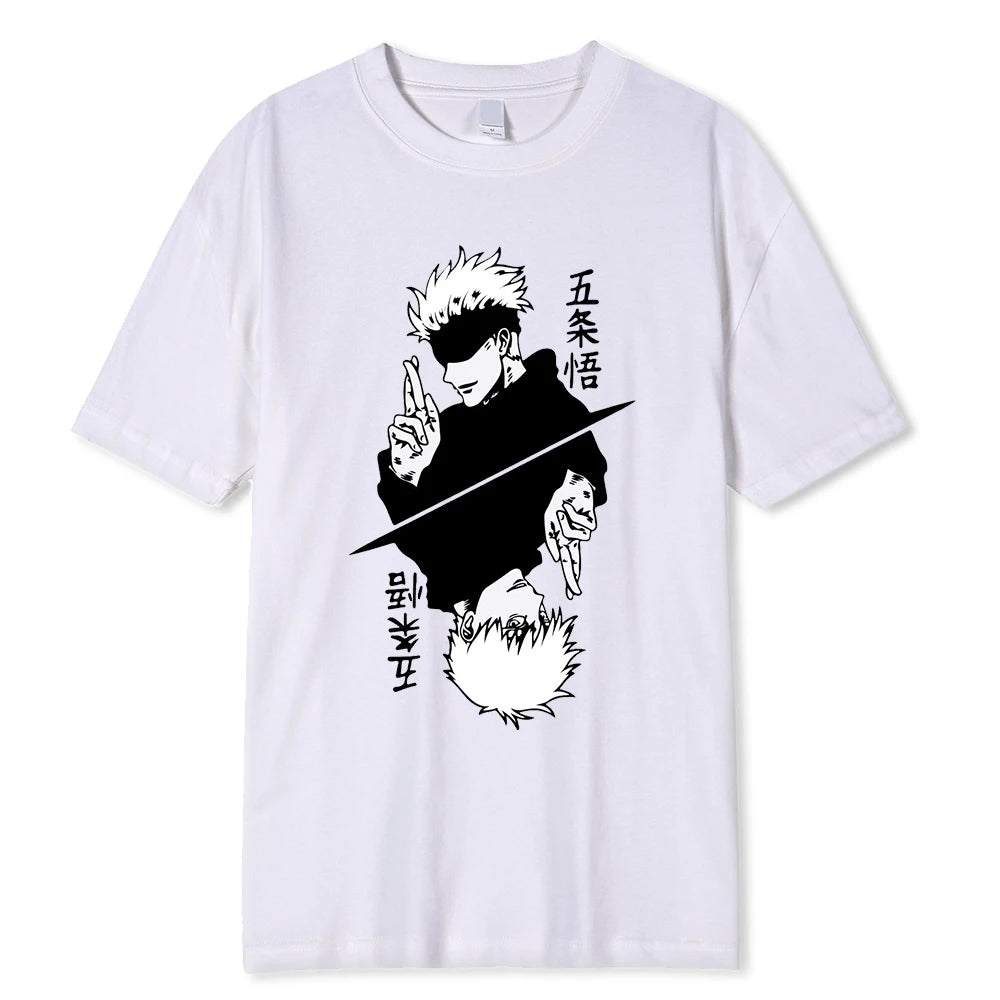 Anime - Streetwear - "HARD DRIP" - Jujutsu Kaisen Satoru Gojo Anime Oversized T-Shirts | 6 Colors - Alpha Weebs