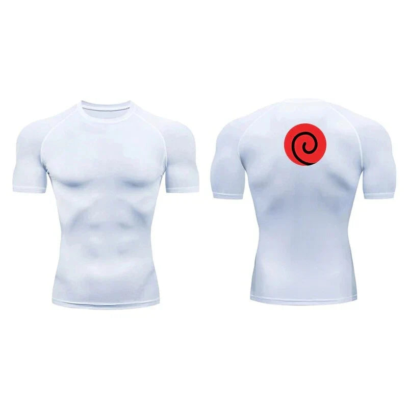 "UZUMAKI MUSCLE" - Naruto Anime Gym Compression Fit T-Shirts | V-2 | 4 Colors