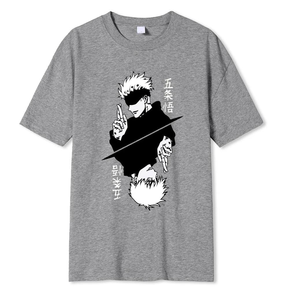 Anime - Streetwear - "HARD DRIP" - Jujutsu Kaisen Satoru Gojo Anime Oversized T-Shirts | 6 Colors - Alpha Weebs