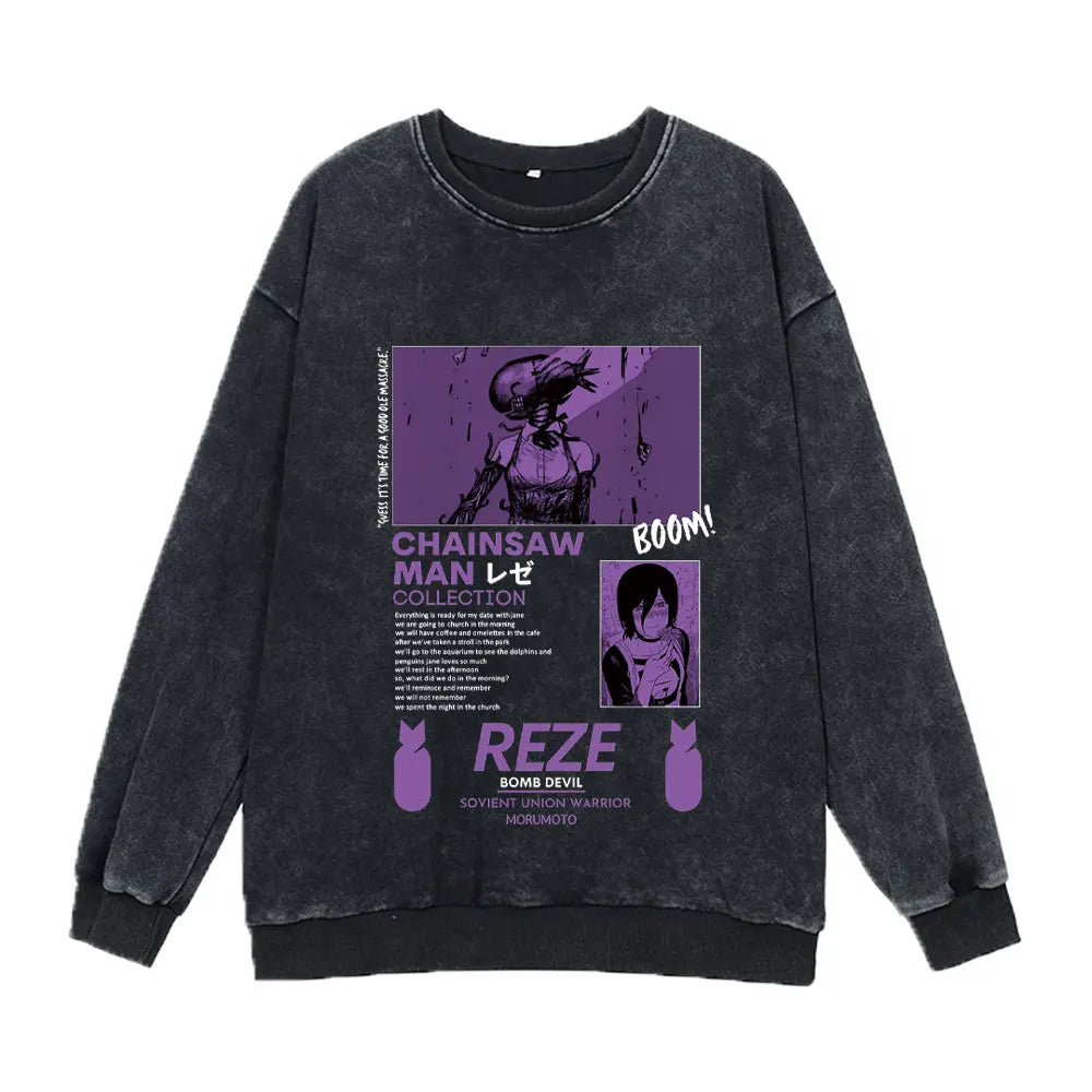 Chainsaw Man Washed Sweatshirt