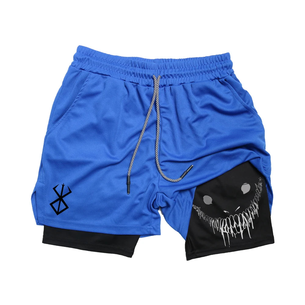 "GO BERSERK" -Berserk Guts Anime Gym Shorts