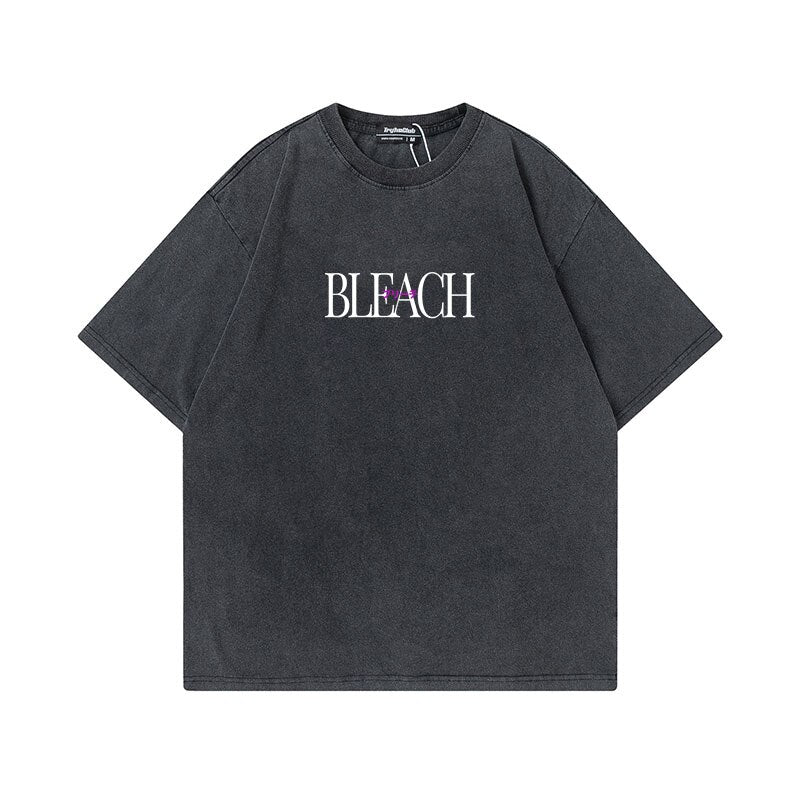 "KUROSAKI ICHIGO" -  Bleach Anime Oversized Vintage Washed T-Shirts