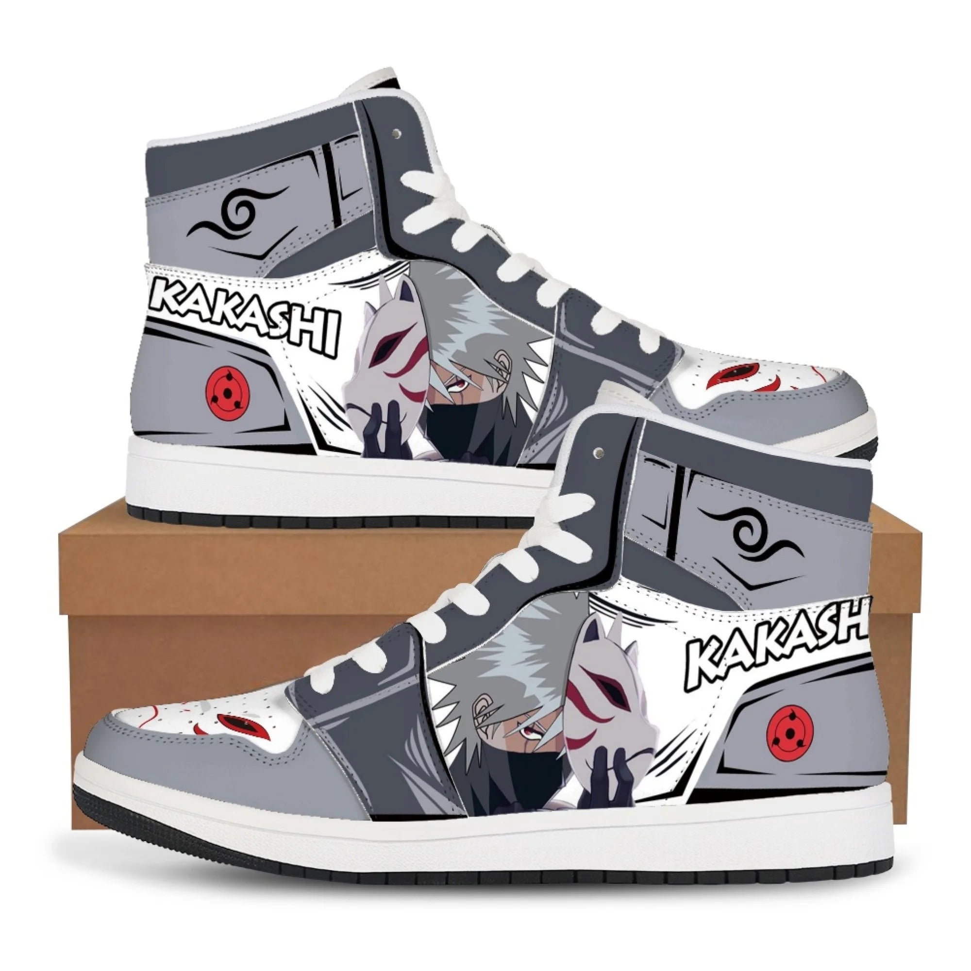 "AIR COPY NINJA 1" - (High Top) Kakashi Hatake Naruto Anime Sneakers