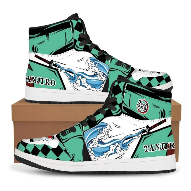 "AIR KAMADO 1" - (High Top) Tanjiro Kamado Demon Slayer Anime Sneakers