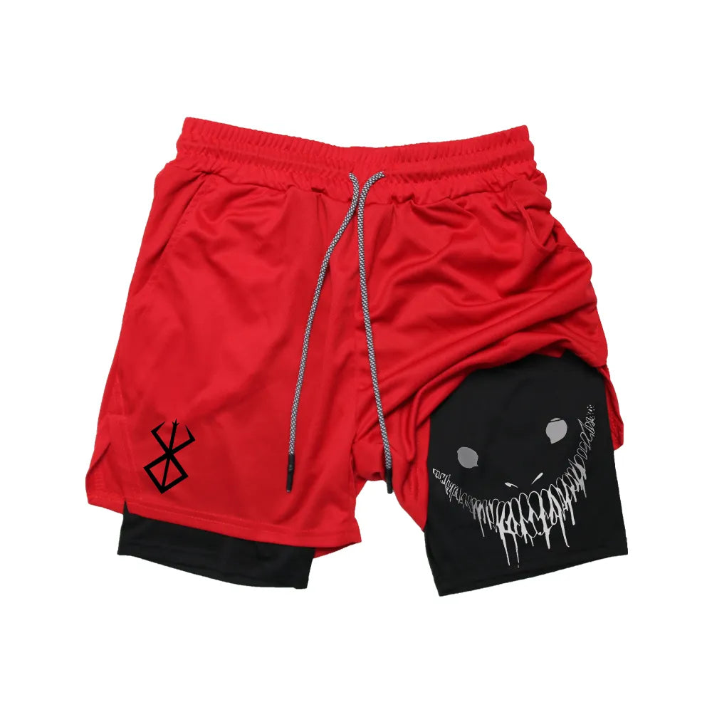 "GO BERSERK" -Berserk Guts Anime Gym Shorts