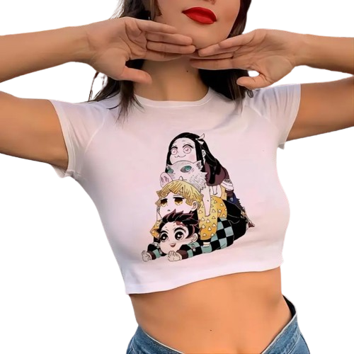 "ONISLAYER"- Demon Slayer Anime Crop Tops | 2 Colors