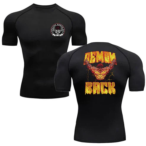 "DEMON BACK" - Yujiro - Baki Anime Gym Compression Fit T-Shirts | 4 Colors