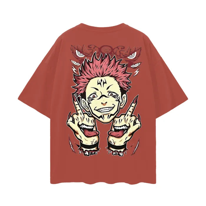 Anime - Streetwear - "LICKITY" - Jujutsu Kaisen Anime Sukuna Oversized T-Shirts | 5 Colors - Alpha Weebs