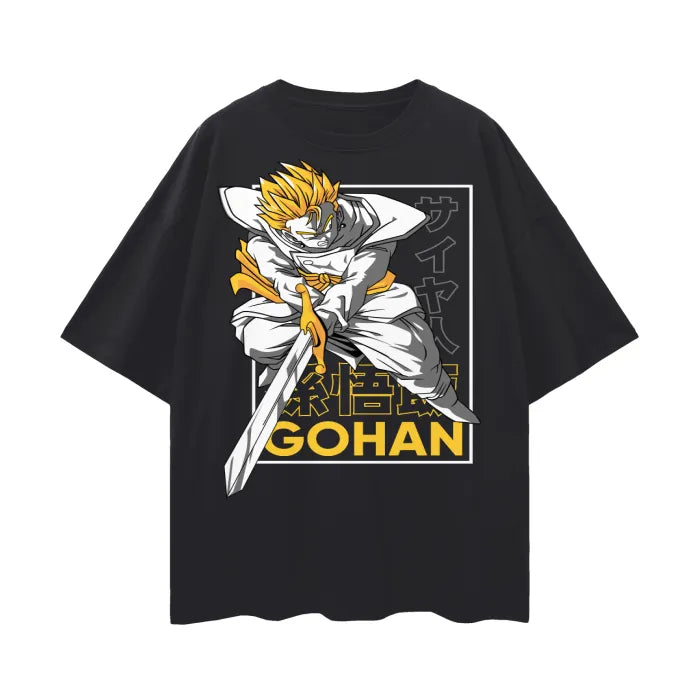 "SCHOLAR WARRIOR" - Gohan - Dragon Ball Anime Oversized T-Shirt