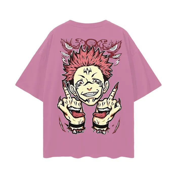 Anime - Streetwear - "LICKITY" - Jujutsu Kaisen Anime Sukuna Oversized T-Shirts | 5 Colors - Alpha Weebs