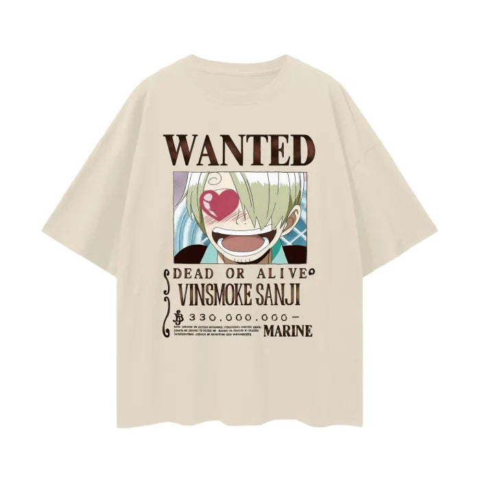 "BLACK LEG PRINCE" - Vinsmoke Sanji - One Piece Anime Oversized T-Shirts | 4 Colors