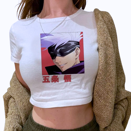 "HANDSOME SENSEI" - Jujutsu Kaisen Gojo Satoru Anime Crop Top