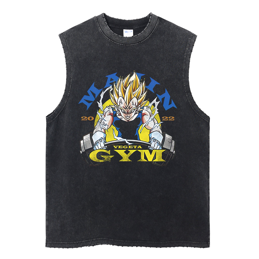 Vegeta Gym Vintage Washed Tank Top