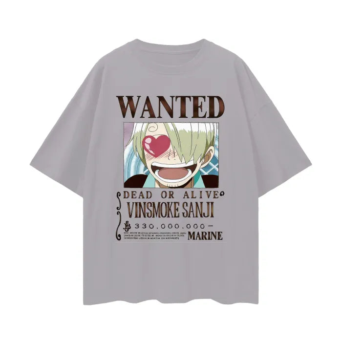 "BLACK LEG PRINCE" - Vinsmoke Sanji - One Piece Anime Oversized T-Shirts | 4 Colors