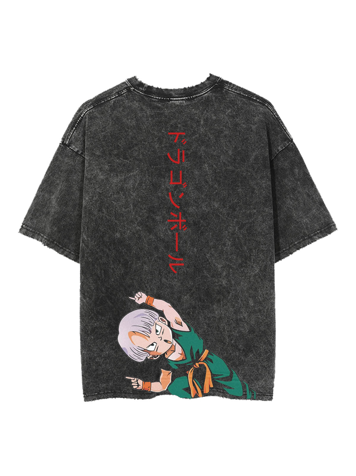 "FUTURE FLASH" - Trunks-Goten -  Dragon Ball Anime Vintage Washed Oversized T-Shirt