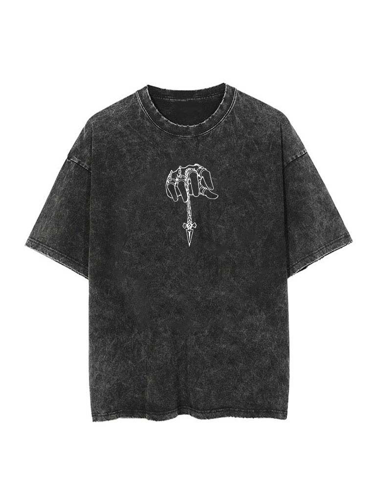 "CHAINS OF CHAOS" - Hisoka Morow  - Hunter X Hunter Anime Vintage Washed Oversized T-Shirt