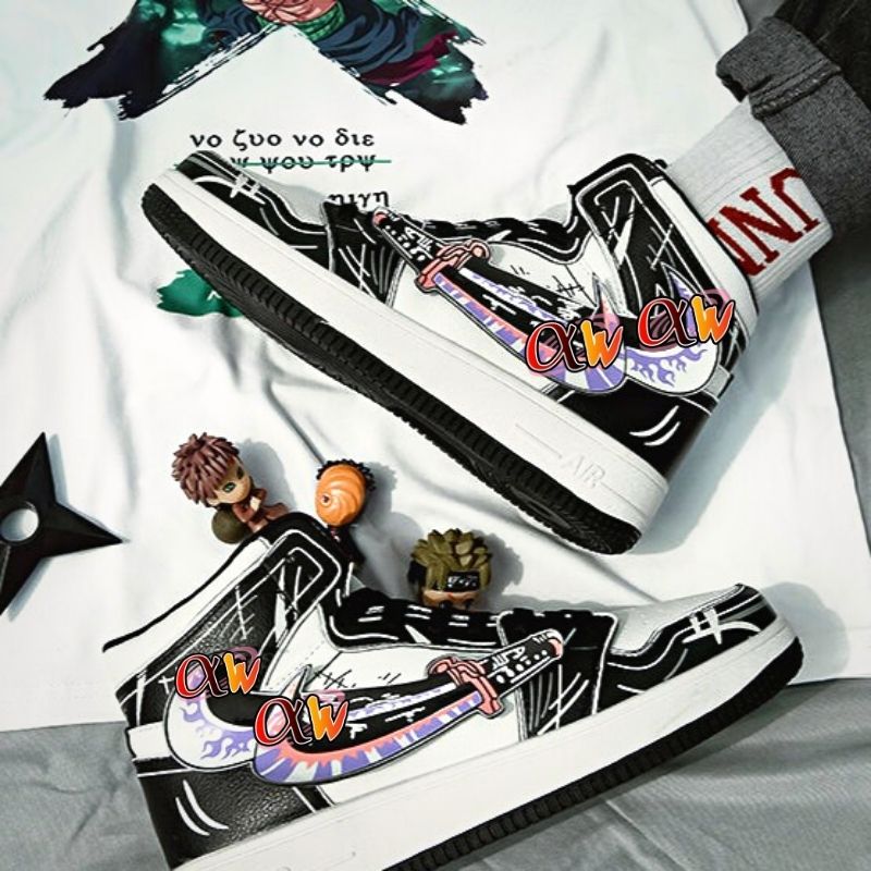 Anime - Streetwear - "AIR ZORO 1 -SHUSUI" - (High Top) - One Piece Anime Sneakers - Alpha Weebs