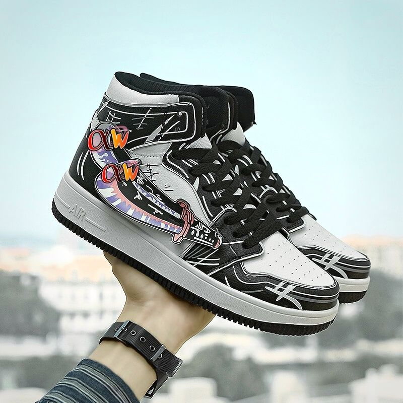 Anime - Streetwear - "AIR ZORO 1 -SHUSUI" - (High Top) - One Piece Anime Sneakers - Alpha Weebs