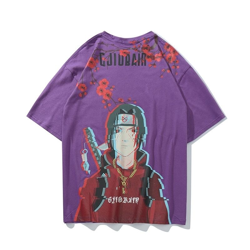 Anime - Streetwear - "DIRP ITACHI" - Naruto Anime Oversized T-shirt | 3 colors - Alpha Weebs