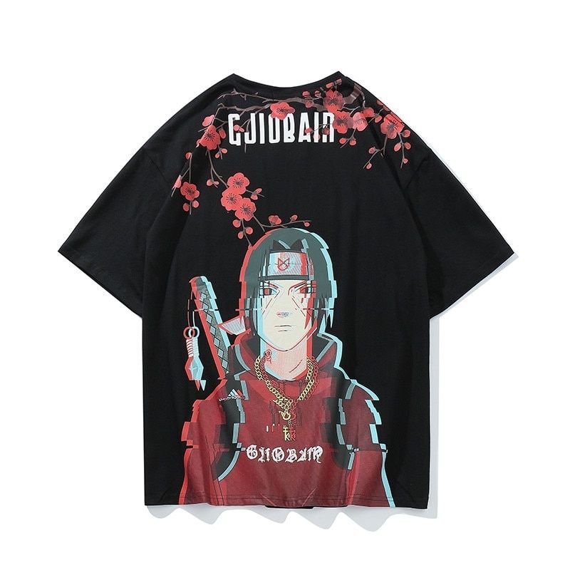 Anime - Streetwear - "DIRP ITACHI" - Naruto Anime Oversized T-shirt | 3 colors - Alpha Weebs