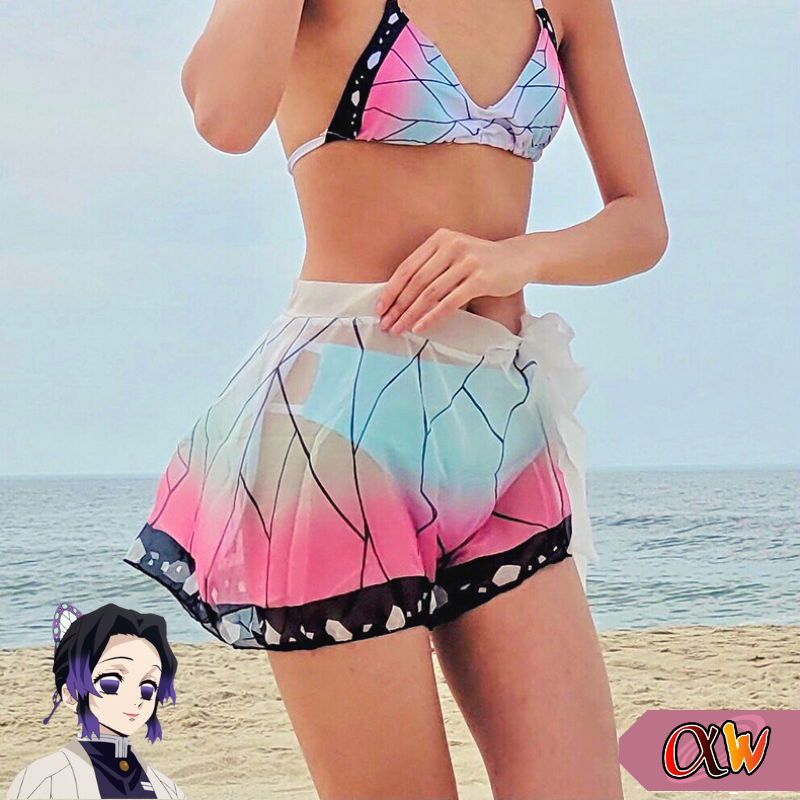 Anime - Streetwear - "INSECT HASHIRA STYLE" - Kochou Shinobu Demon Slayer Anime Bikini - Alpha Weebs