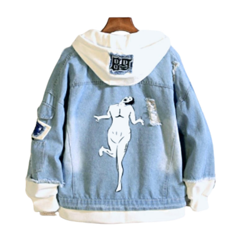 Anime - Streetwear - AOT Regiments Denim - Anime Oversized Hoodie | 4 Colors - Alpha Weebs