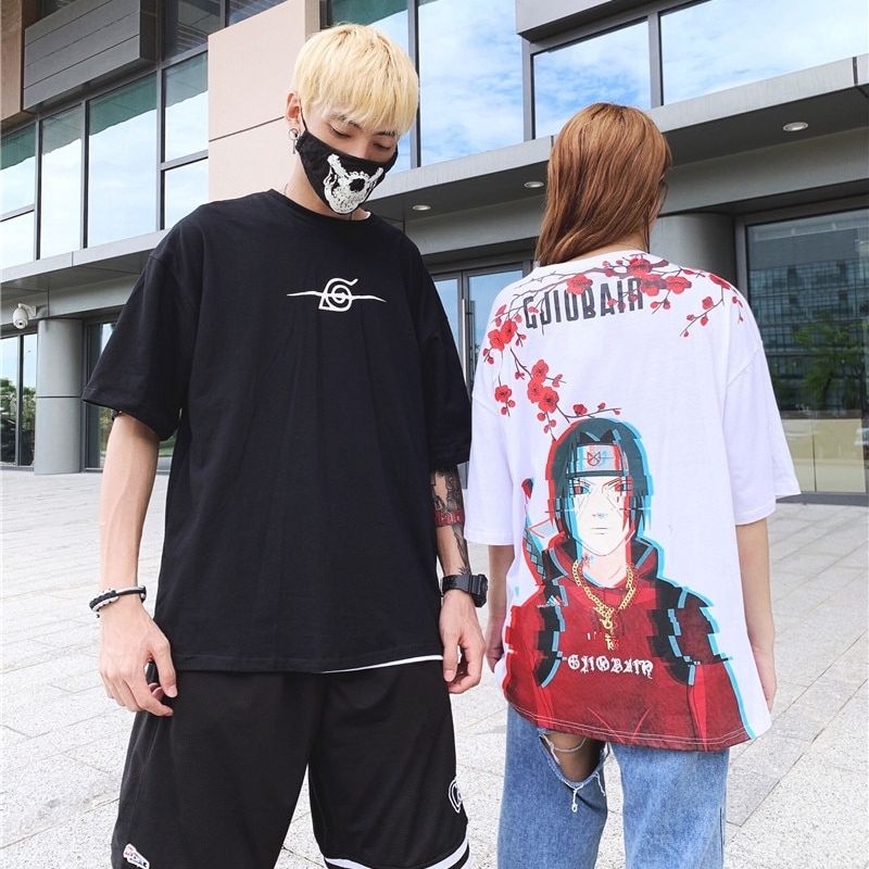 Anime - Streetwear - "DIRP ITACHI" - Naruto Anime Oversized T-shirt | 3 colors - Alpha Weebs