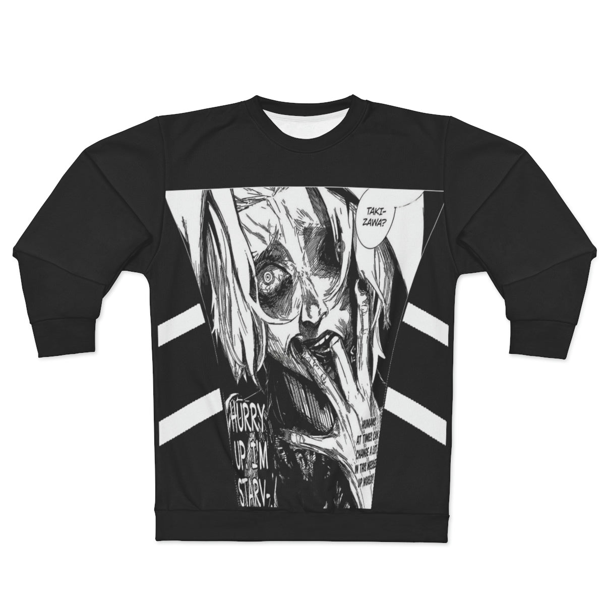 "HUMAN GHOST" - Takizawa Tokyo Ghoul Anime Oversized Sweatshirt | 2 Colors - Alpha Weebs