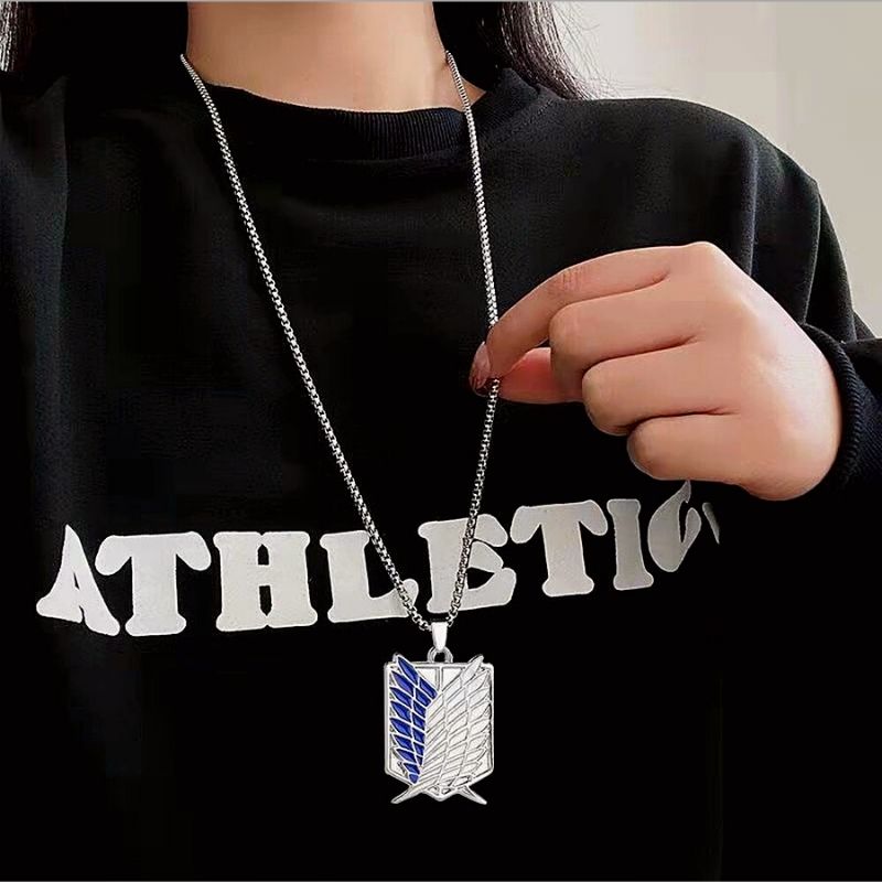 Anime - Streetwear - "WINGS OF LIBERTY" - Pendant Necklace - AOT Anime - Alpha Weebs