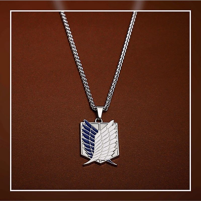 Anime - Streetwear - "WINGS OF LIBERTY" - Pendant Necklace - AOT Anime - Alpha Weebs