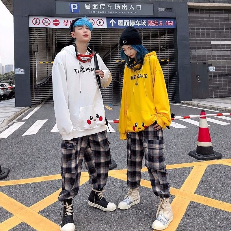 Anime - Streetwear - "Pikachu" Pokemon Anime Oversized Hoodies | 2 Colors - Alpha Weebs