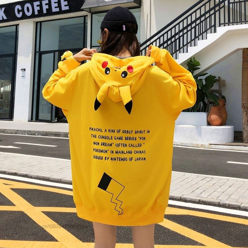 Anime - Streetwear - "Pikachu" Pokemon Anime Oversized Hoodies | 2 Colors - Alpha Weebs