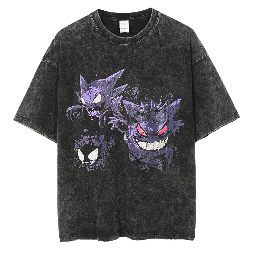 Anime - Streetwear - "GHOST" - Oversized Pokemon Anime Vintage Style T-shirt | 2 options - Alpha Weebs