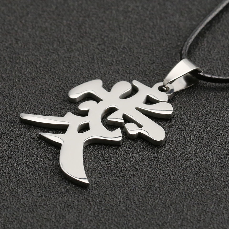 Anime - Streetwear - "LOVE" - Gaara - Naruto Anime Pendant Necklace - Alpha Weebs