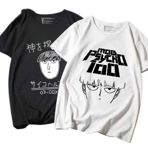 "100" Mob Psycho Anime Shigeo Oversized T-Shirts | 2 Options - Alpha Weebs