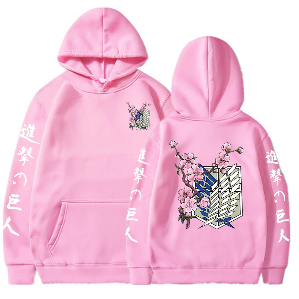 Floral Scouts Attack On Titan Anime Hoodies 5 Colors Alpha Weebs