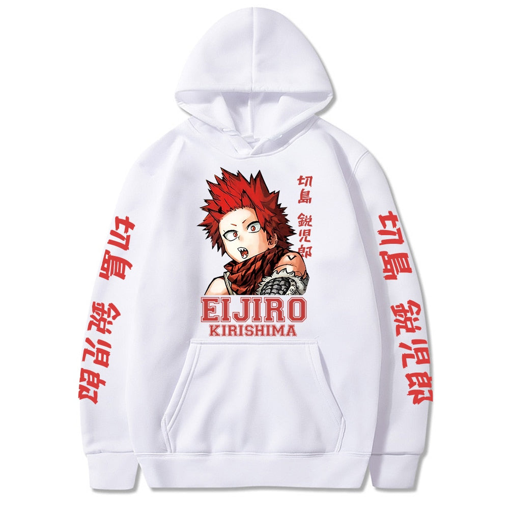 Anime - Streetwear - Eijiro Kirishima - MHA Anime Oversized Hoodies | 4 Colors - Alpha Weebs