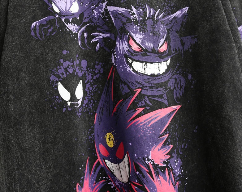 Anime - Streetwear - "GHOST" - Oversized Pokemon Anime Vintage Style T-shirt | 2 options - Alpha Weebs