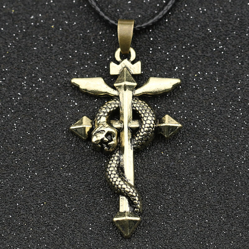 Anime - Streetwear - "THE FLAMEL" - Fullmetal Alchemist Anime Necklace | 2 Option - Alpha Weebs