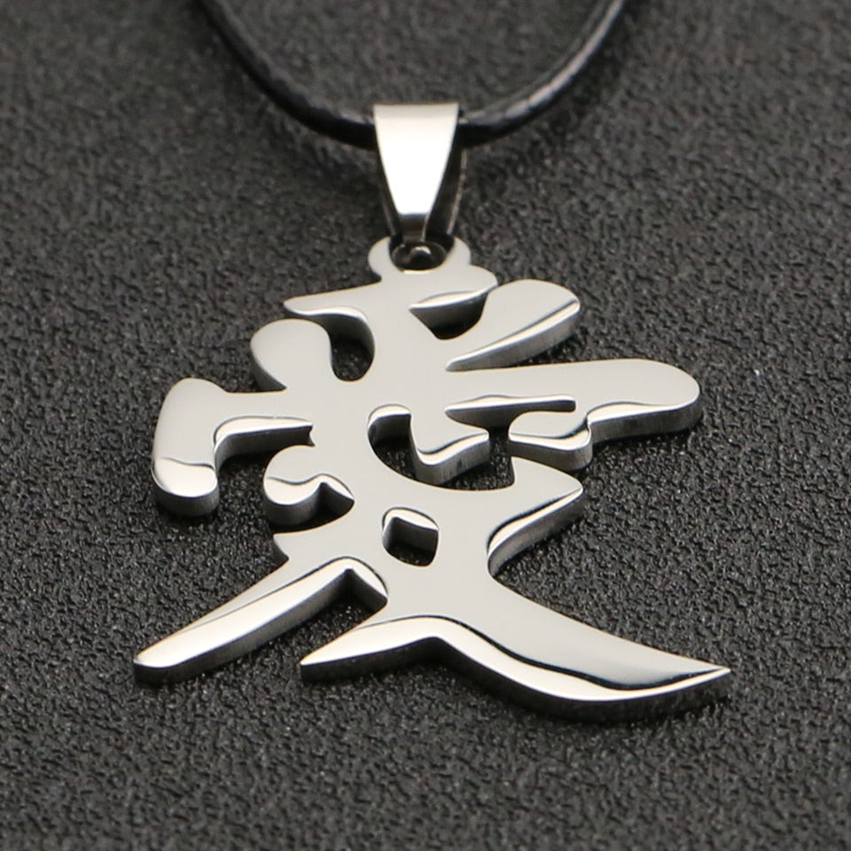 Anime - Streetwear - "LOVE" - Gaara - Naruto Anime Pendant Necklace - Alpha Weebs