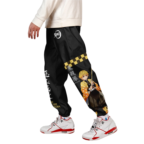 Anime - Streetwear - "Thunder Clap" Zenitsu Joggers - Demon Slayer Anime - Alpha Weebs