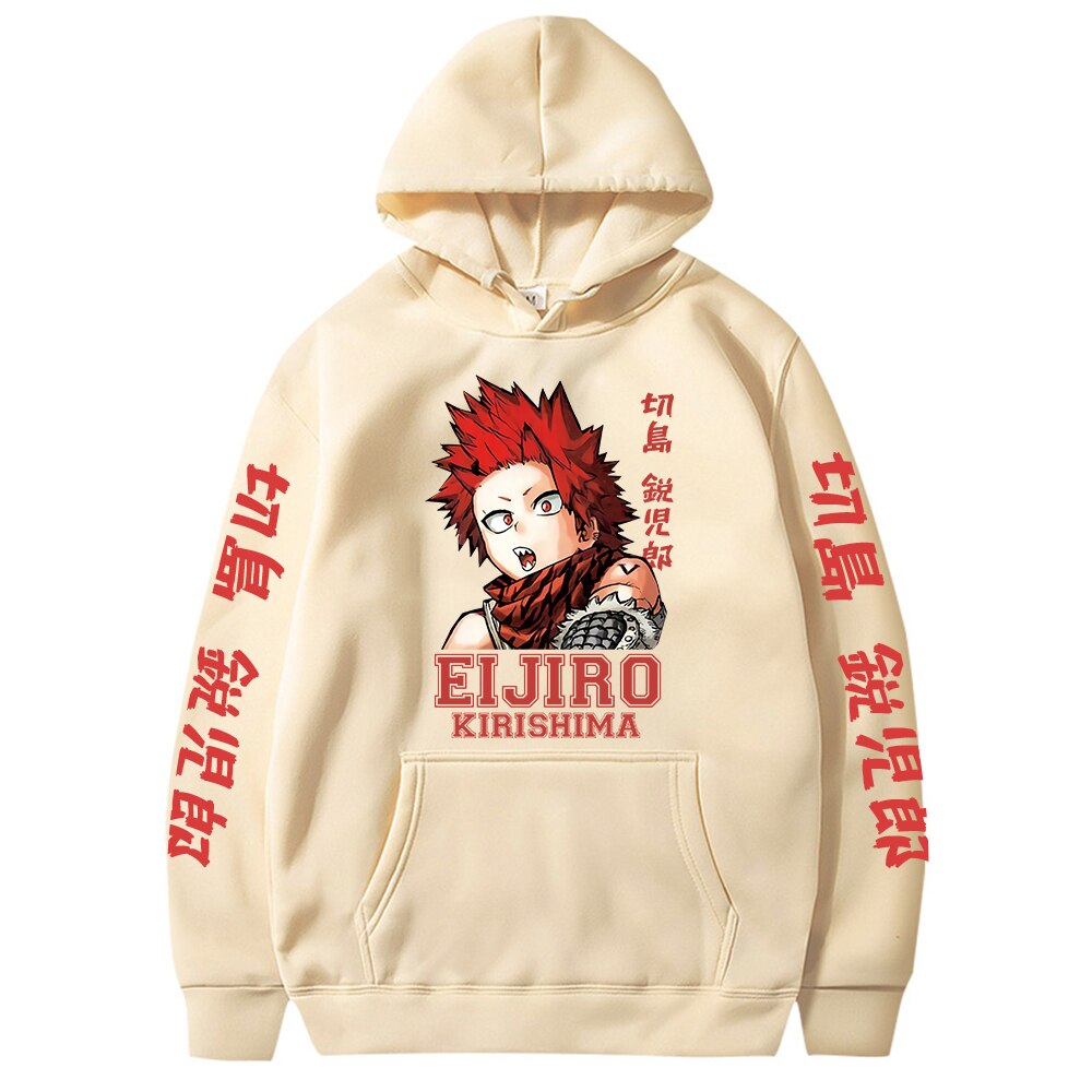 Anime - Streetwear - Eijiro Kirishima - MHA Anime Oversized Hoodies | 4 Colors - Alpha Weebs