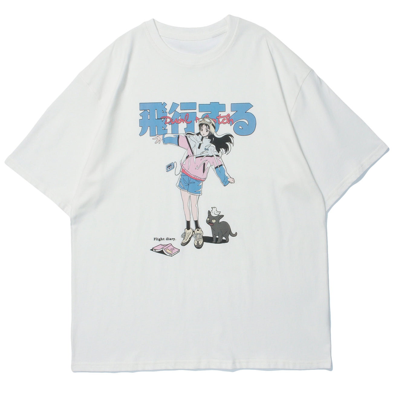 Anime - Streetwear - "NEKO-CHAN" - Anime T-Shirt | 2 Colors - Alpha Weebs