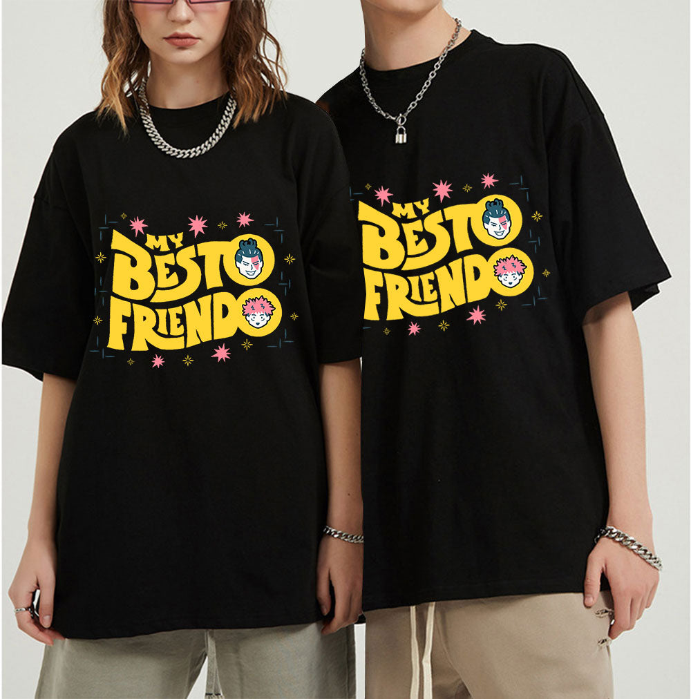 Anime - Streetwear - "BESTO FRIENDO" - Jujutsu Kaisen Anime T-Shirt | 7 Colors - Alpha Weebs